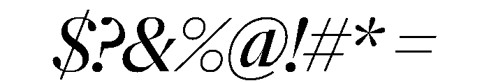 NaNSuperXSerifDisplay PREVIEW MediumItalic Font OTHER CHARS