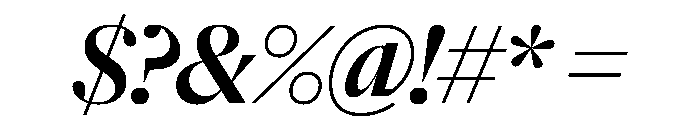 NaNSuperXSerifDisplay PREVIEW SemiboldItalic Font OTHER CHARS