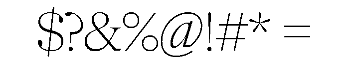 NaNSuperXSerifDisplay PREVIEW Thin Font OTHER CHARS