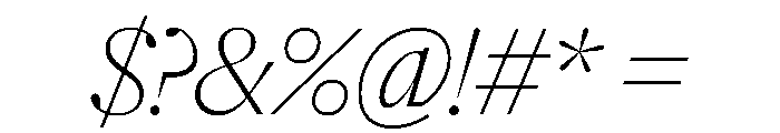 NaNSuperXSerifDisplay PREVIEW ThinItalic Font OTHER CHARS