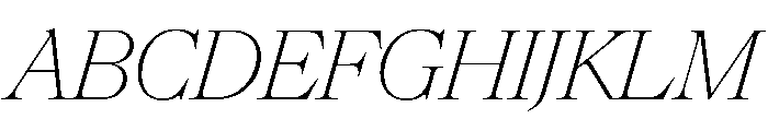 NaNSuperXSerifDisplay PREVIEW ThinItalic Font UPPERCASE