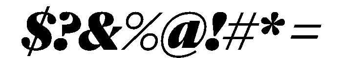 NaNSuperXSerifHeadline PREVIEW BlackItalic Font OTHER CHARS