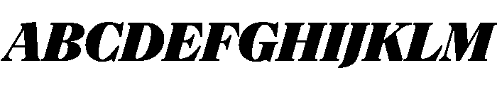 NaNSuperXSerifHeadline PREVIEW BlackItalic Font UPPERCASE