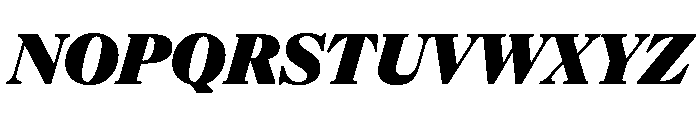 NaNSuperXSerifHeadline PREVIEW BlackItalic Font UPPERCASE