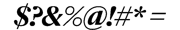 NaNSuperXSerifHeadline PREVIEW BoldItalic Font OTHER CHARS