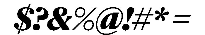 NaNSuperXSerifHeadline PREVIEW ExtraBoldItalic Font OTHER CHARS