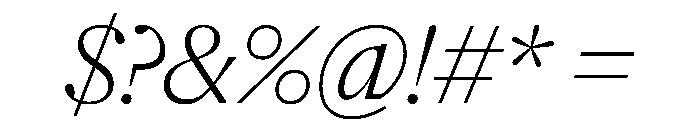 NaNSuperXSerifHeadline PREVIEW LightItalic Font OTHER CHARS