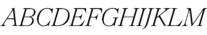 NaNSuperXSerifHeadline PREVIEW LightItalic Font UPPERCASE
