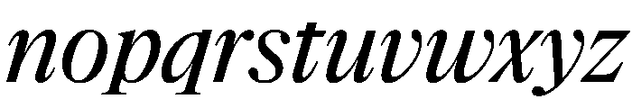 NaNSuperXSerifHeadline PREVIEW MediumItalic Font LOWERCASE