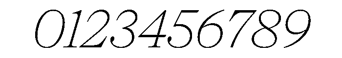 NaNSuperXSerifHeadline PREVIEW ThinItalic Font OTHER CHARS