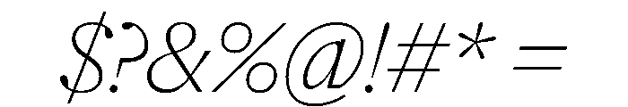 NaNSuperXSerifHeadline PREVIEW ThinItalic Font OTHER CHARS
