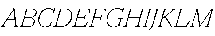 NaNSuperXSerifHeadline PREVIEW ThinItalic Font UPPERCASE