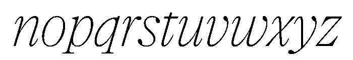 NaNSuperXSerifHeadline PREVIEW ThinItalic Font LOWERCASE