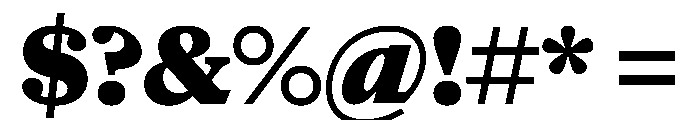 NaNSuperXSerifText PREVIEW Black Font OTHER CHARS