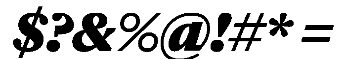 NaNSuperXSerifText PREVIEW BlackItalic Font OTHER CHARS