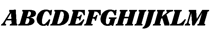NaNSuperXSerifText PREVIEW BlackItalic Font UPPERCASE