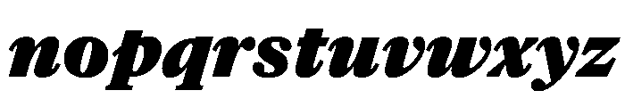 NaNSuperXSerifText PREVIEW BlackItalic Font LOWERCASE