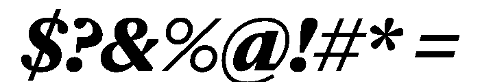 NaNSuperXSerifText PREVIEW ExtraBoldItalic Font OTHER CHARS