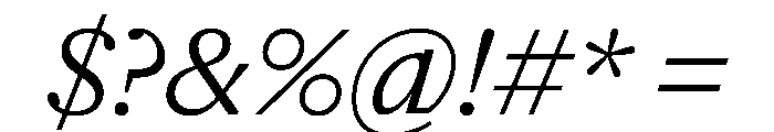 NaNSuperXSerifText PREVIEW Italic Font OTHER CHARS