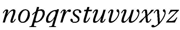NaNSuperXSerifText PREVIEW Italic Font LOWERCASE