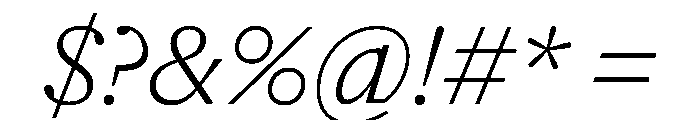NaNSuperXSerifText PREVIEW LightItalic Font OTHER CHARS