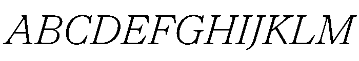 NaNSuperXSerifText PREVIEW LightItalic Font UPPERCASE