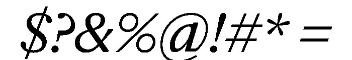 NaNSuperXSerifText PREVIEW MediumItalic Font OTHER CHARS
