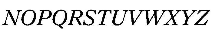 NaNSuperXSerifText PREVIEW MediumItalic Font UPPERCASE