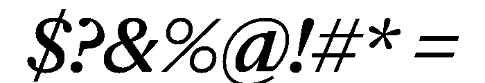 NaNSuperXSerifText PREVIEW SemiboldItalic Font OTHER CHARS