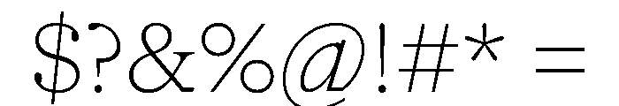 NaNSuperXSerifText PREVIEW Thin Font OTHER CHARS