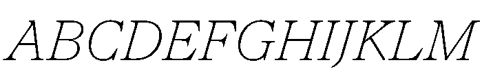 NaNSuperXSerifText PREVIEW ThinItalic Font UPPERCASE