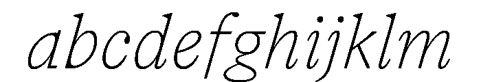 NaNSuperXSerifText PREVIEW ThinItalic FONT