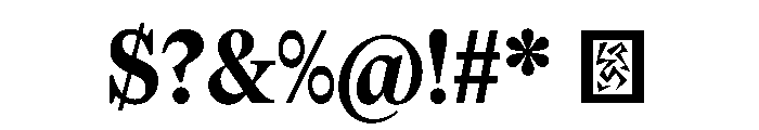 NaNTragedyDisplay Black Font OTHER CHARS