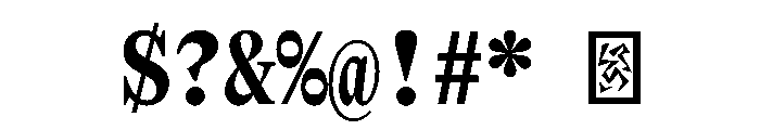 NaNTragedyDisplay BlackDisplayMono Instance 492d8e1e Font OTHER CHARS