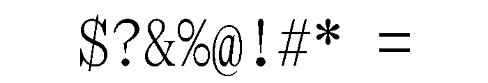 NaNTragedyDisplayMono Light Font OTHER CHARS