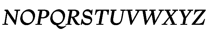 NaNTragedyItalic MediumItalic Instance Font UPPERCASE