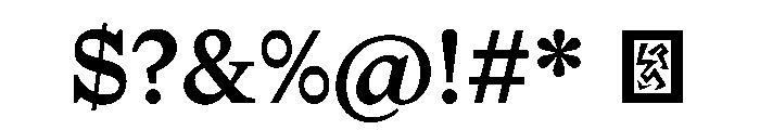 NaNTragedyOptical BoldText Instance Font OTHER CHARS