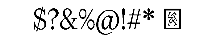 NaNTragedyOptical RegularDisplay Instance Font OTHER CHARS