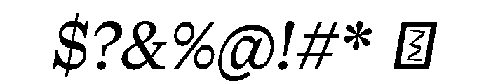 NaNTragedyText Italic Font OTHER CHARS