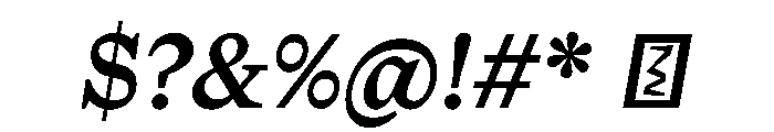 NaNTragedyText SemiboldItalic Font OTHER CHARS