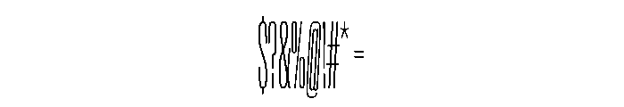 NaNTrekCompressed PREVIEW ExtraLight Font OTHER CHARS
