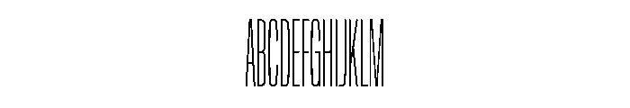 NaNTrekCompressed PREVIEW ExtraLight Font UPPERCASE
