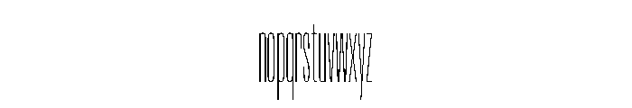 NaNTrekCompressed PREVIEW Hairline Font LOWERCASE