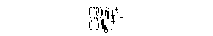 NaNTrekCompressed PREVIEW Thin Font OTHER CHARS