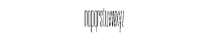 NaNTrekCompressed PREVIEW Thin Font LOWERCASE