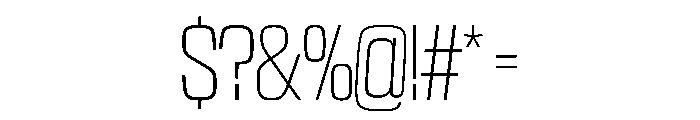NaNTrekCondensed PREVIEW ExtraLight Font OTHER CHARS