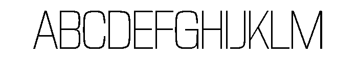 NaNTrekCondensed PREVIEW ExtraLight Font UPPERCASE