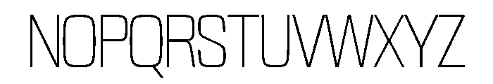 NaNTrekCondensed PREVIEW ExtraLight Font UPPERCASE