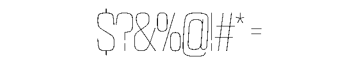 NaNTrekCondensed PREVIEW Hairline Font OTHER CHARS
