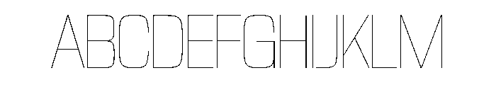 NaNTrekCondensed PREVIEW Hairline Font UPPERCASE